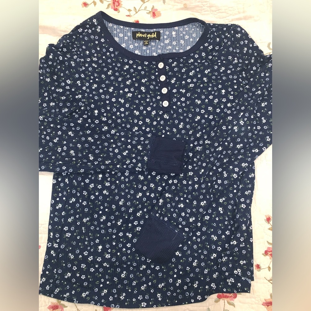 Girls Floral Long Sleeve Tee